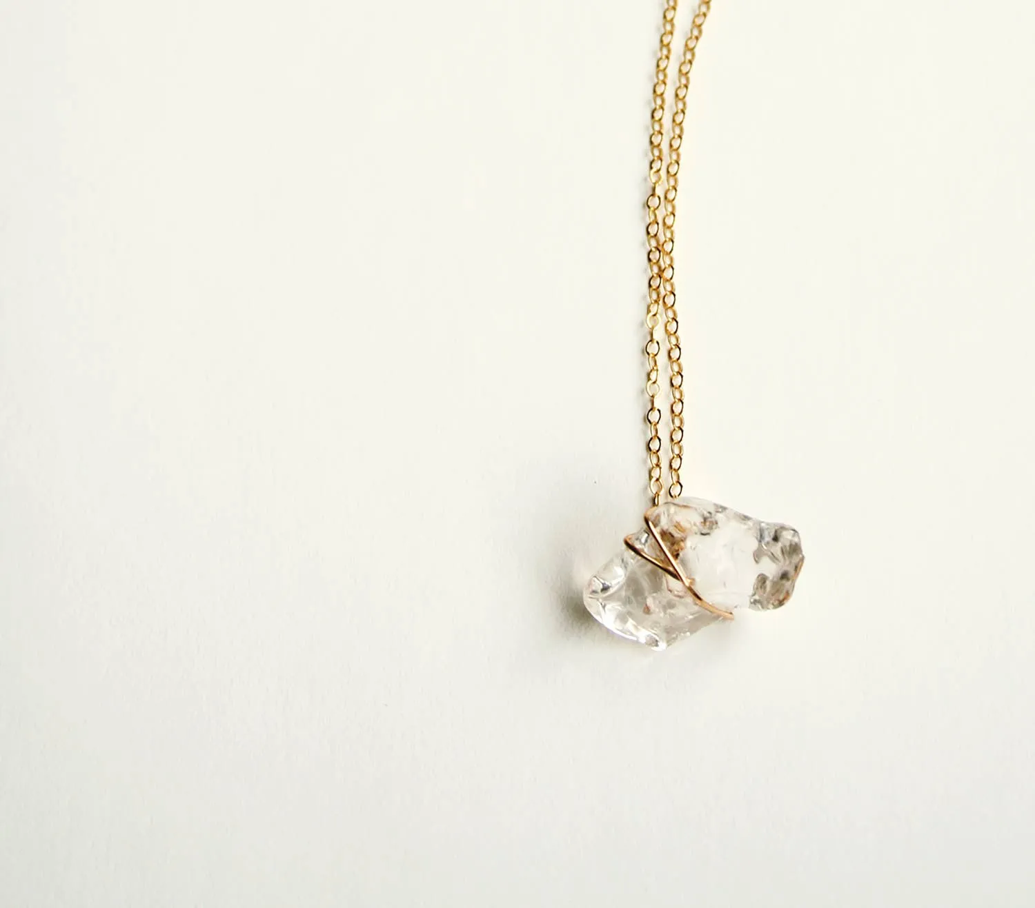 Crystal Chip Wrap Necklace