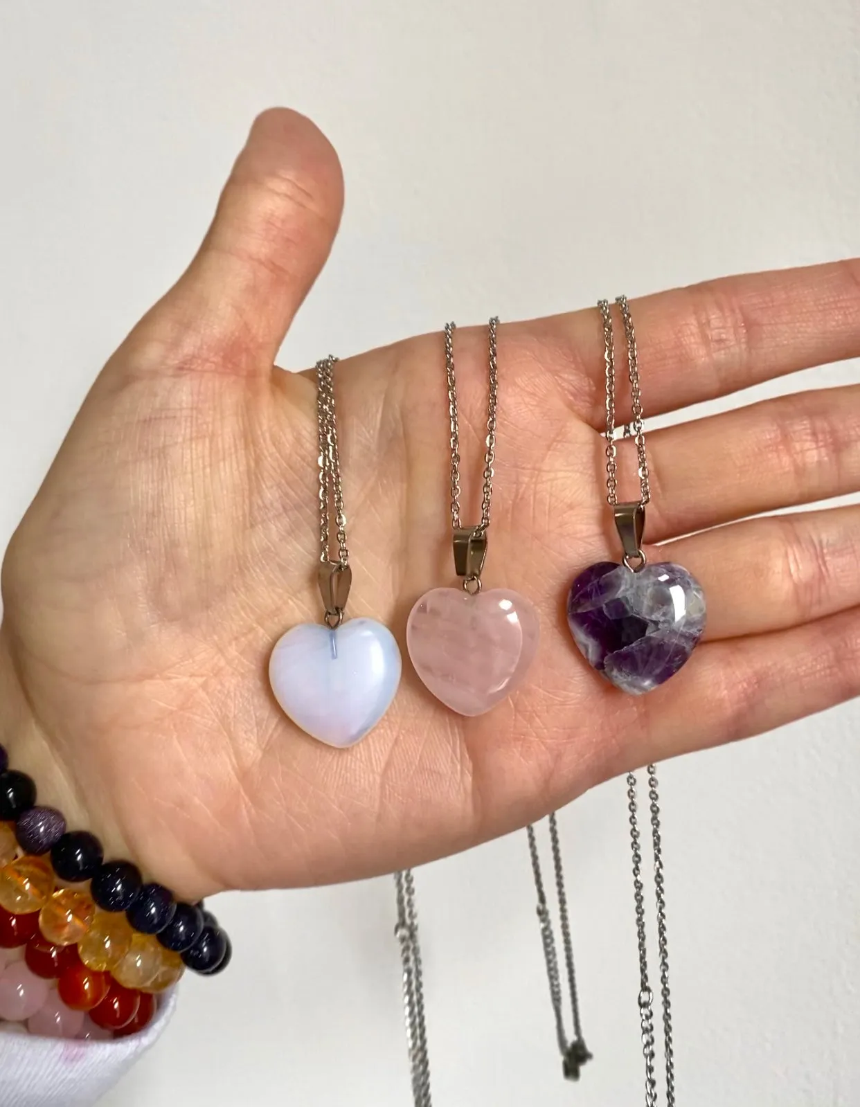 Crystal Heart Necklaces