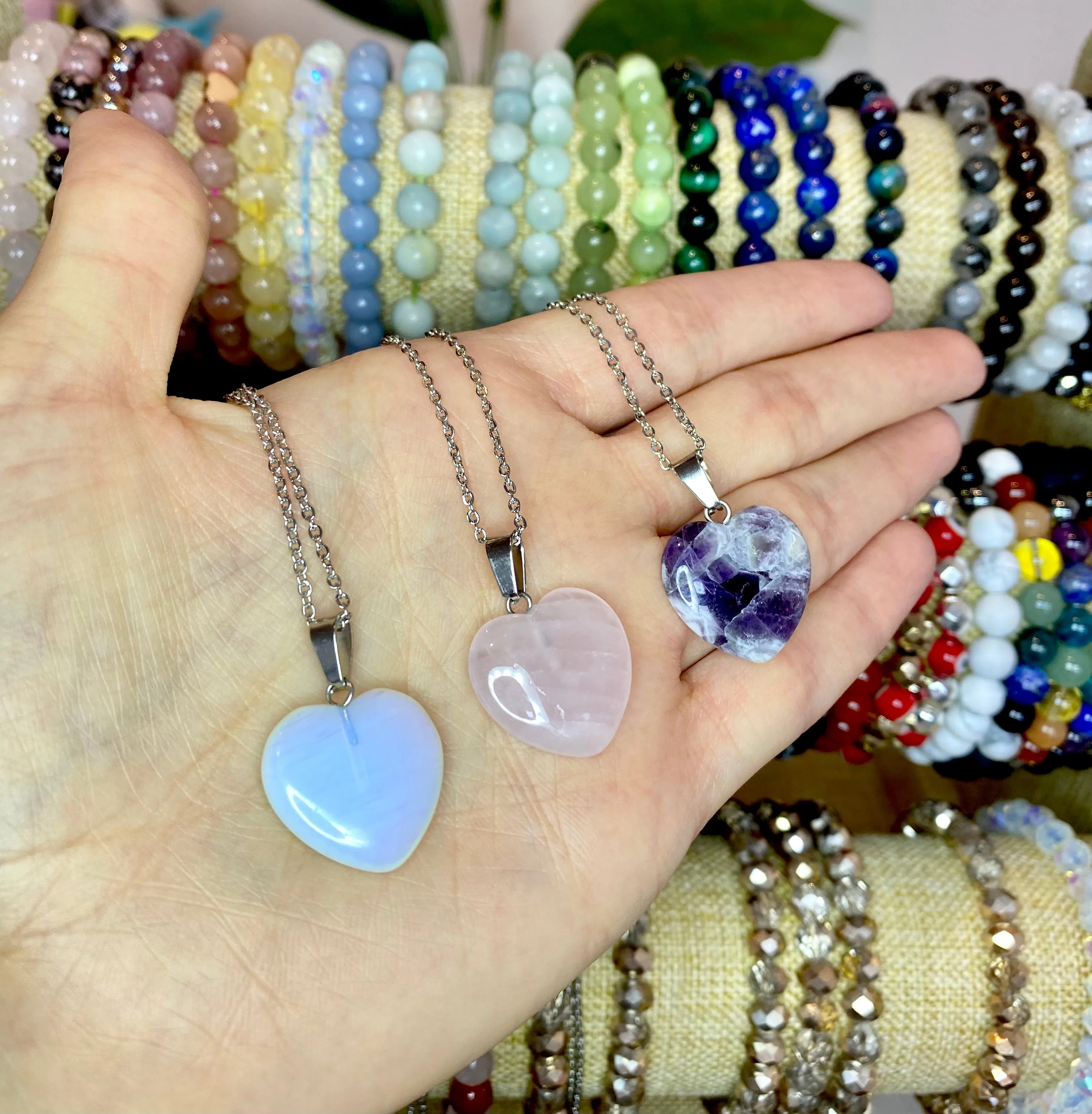 Crystal Heart Necklaces