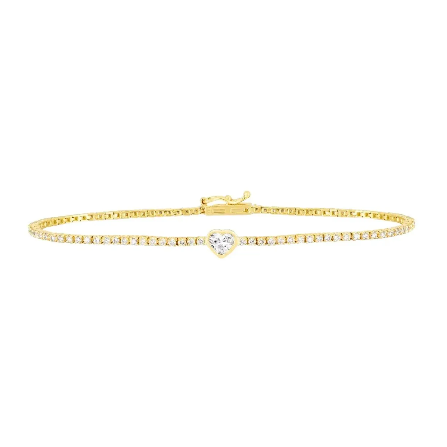 Crystal Heart Tennis Bracelet