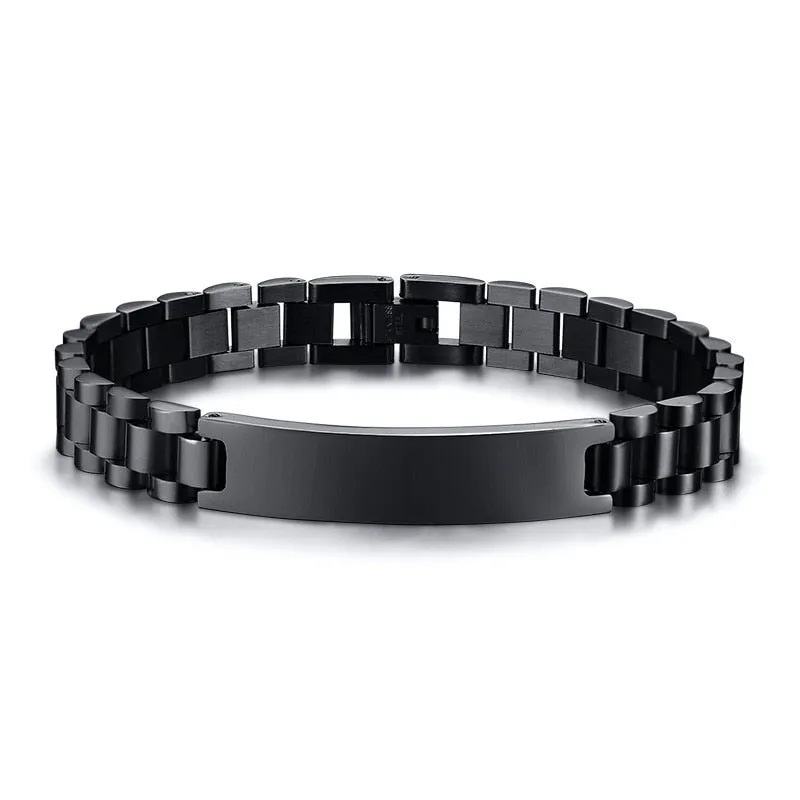 Custom Free Engraving Stainless Steel Chain Bracelets