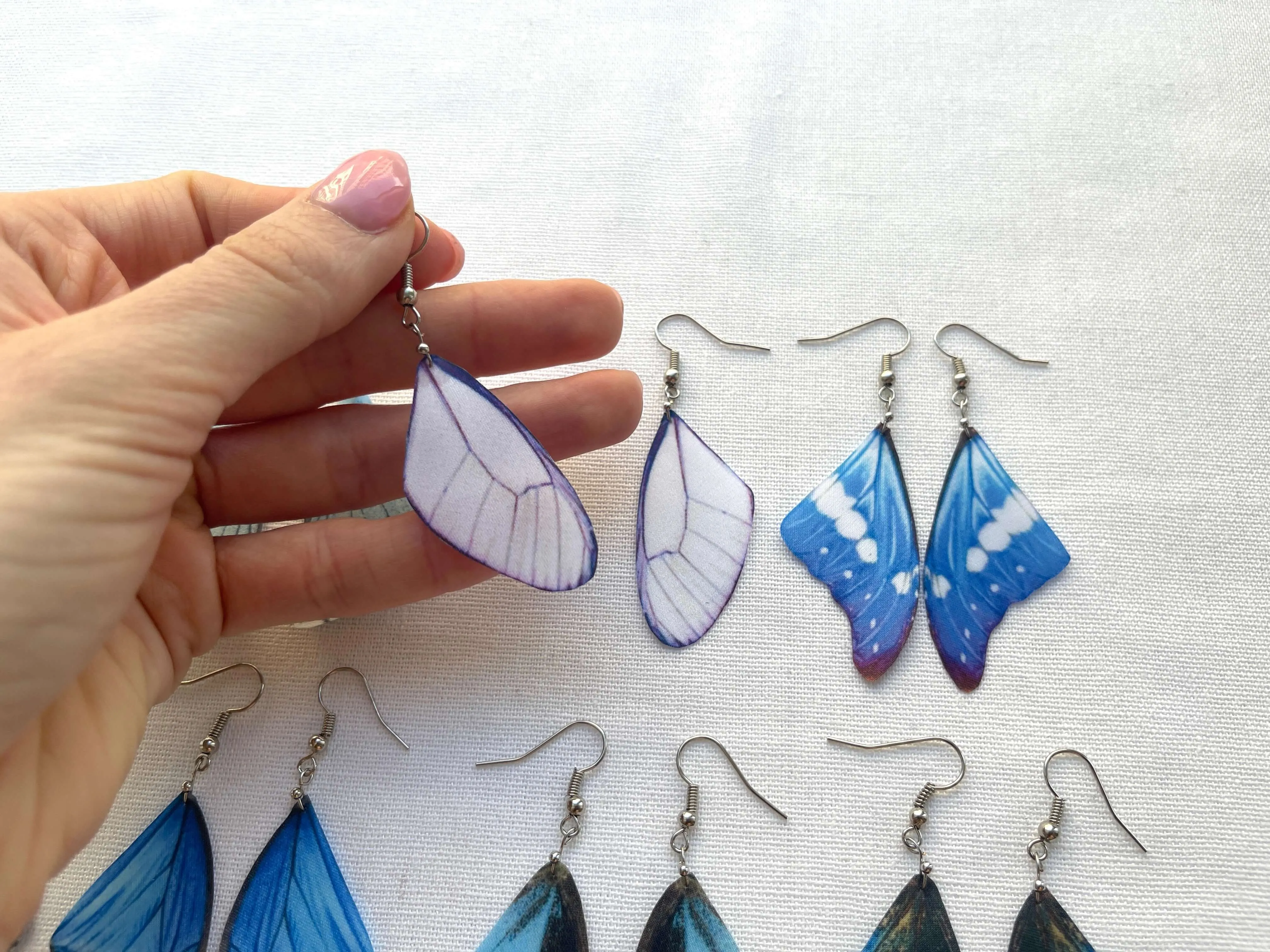 Dark Blue Butterfly Wing Earrings Perfect Gift For Anyone Who Love Butterflies