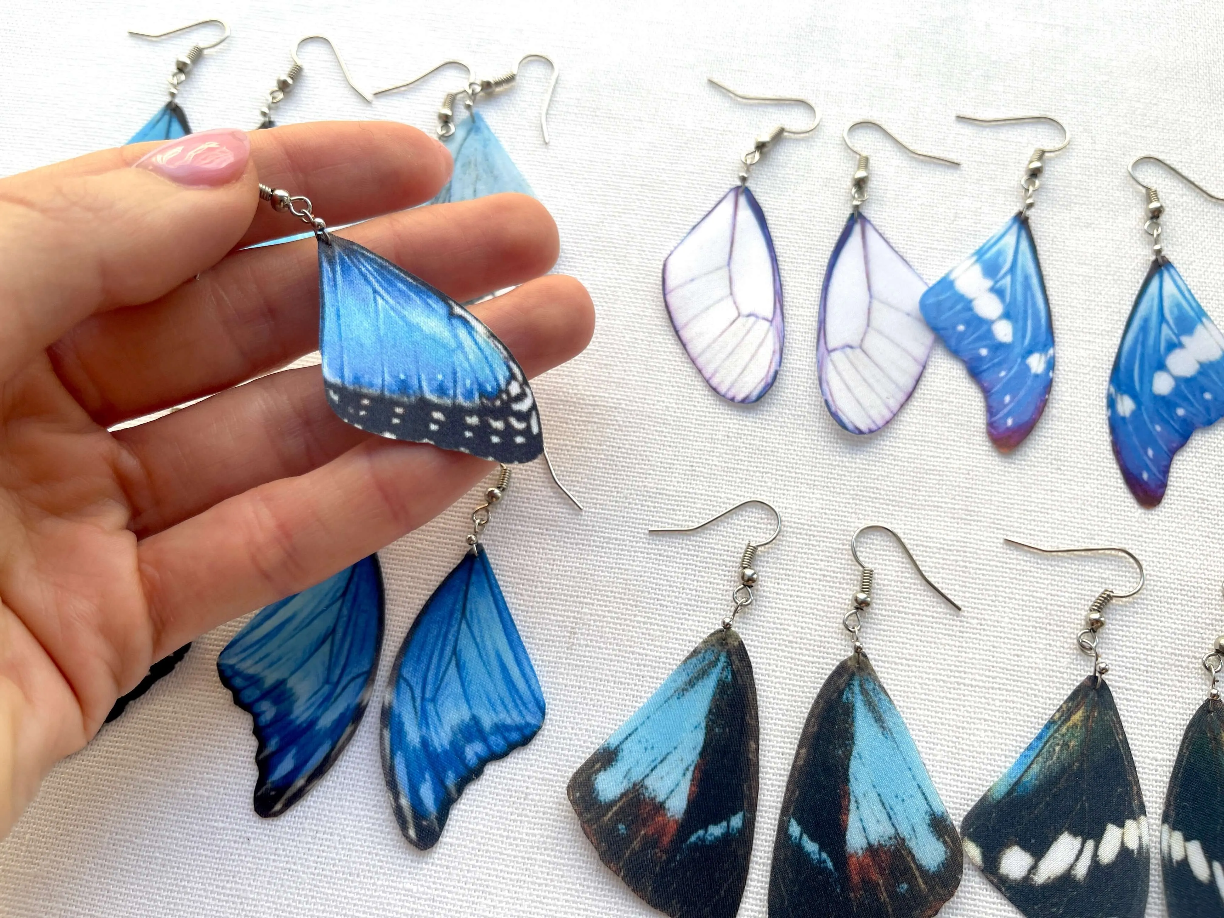 Dark Blue Butterfly Wing Earrings Perfect Gift For Anyone Who Love Butterflies