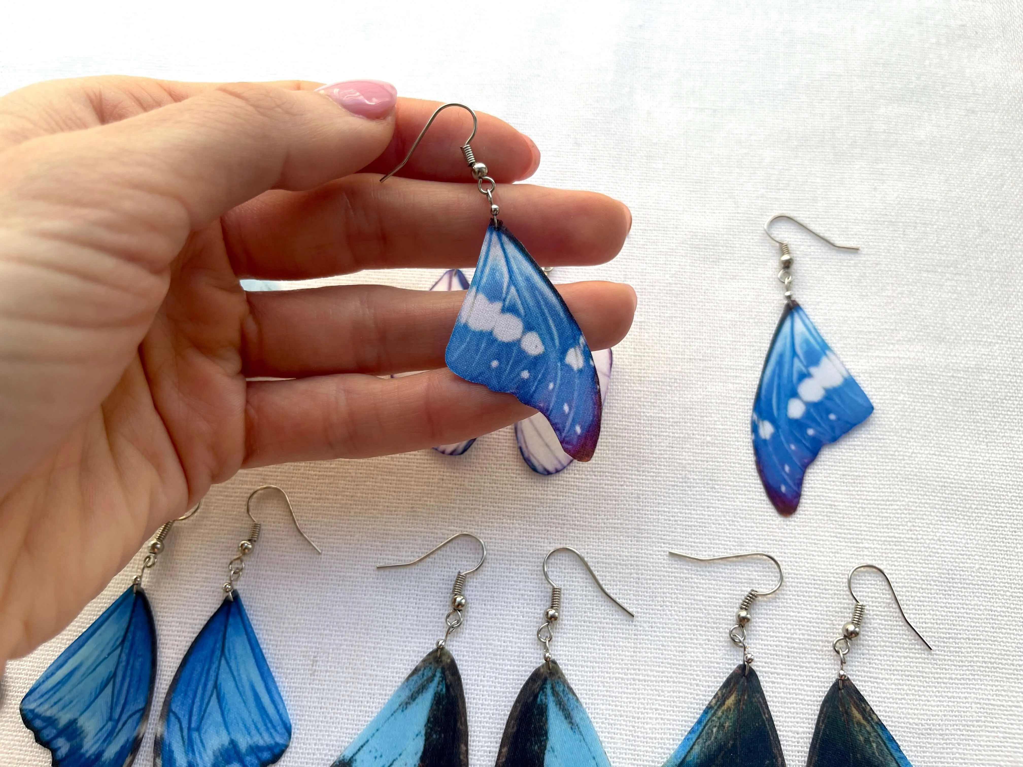 Dark Blue Butterfly Wing Earrings Perfect Gift For Anyone Who Love Butterflies