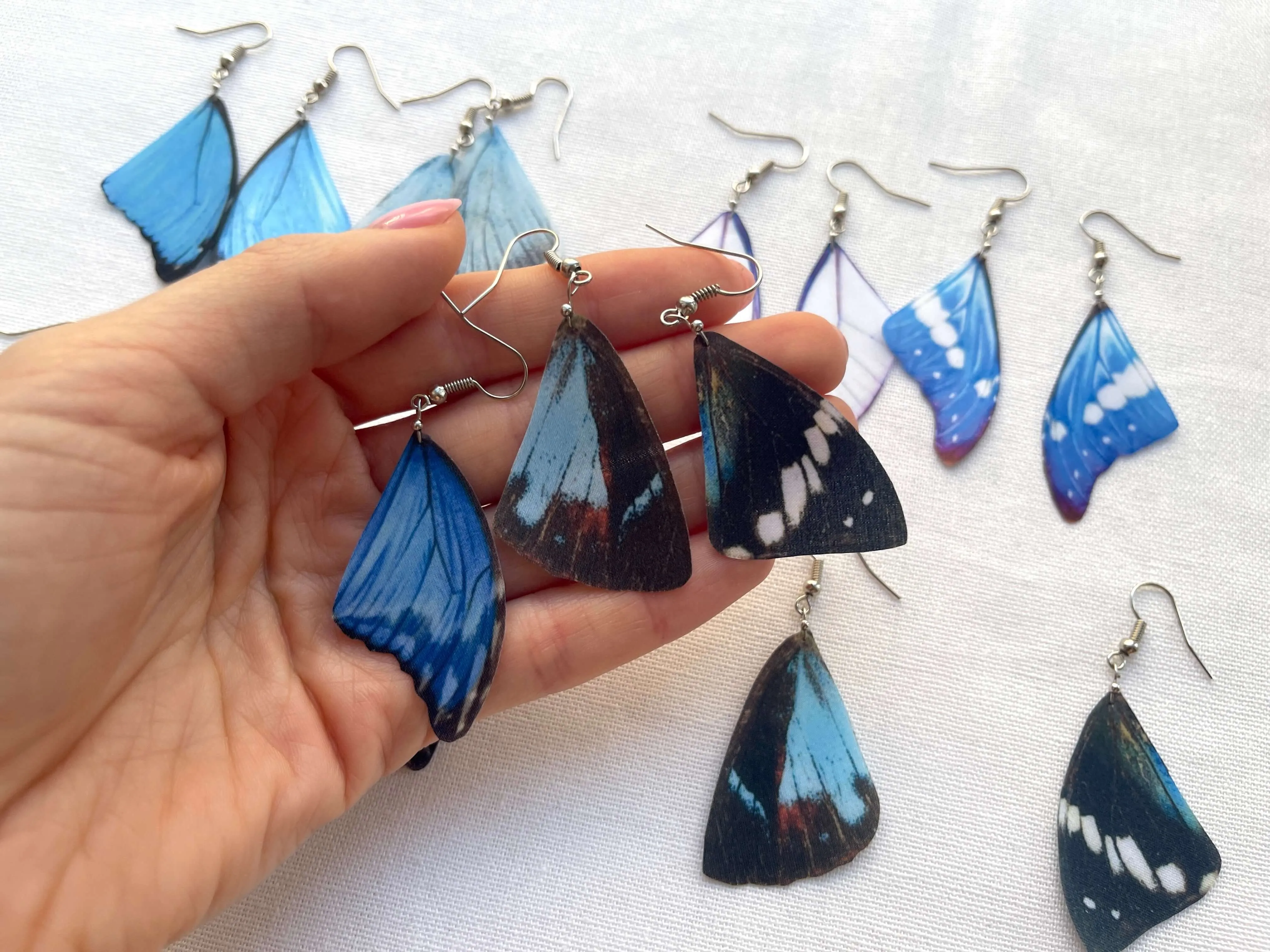 Dark Blue Butterfly Wing Earrings Perfect Gift For Anyone Who Love Butterflies