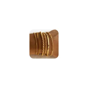 DEARMAY Gold Bracelets for Women 14K Real Gold Plated Jewelry Sets Stack Trendy Dainty Stackable Paperclip Rope Snake Box Figaro Chain Bracelets Pack Costume Fashion Filled Gifts for Womens