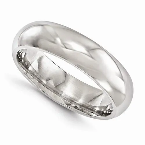 Edward Mirell Titanium Polished Band - 6mm
