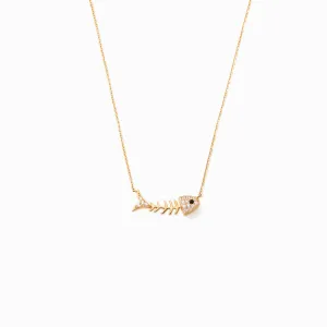 Fishing Partners For Life Fishbone Necklace