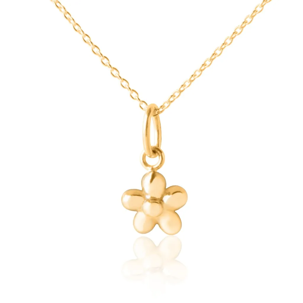 Flickering Flower Pendant - Yellow Gold