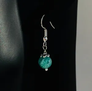 Genuine Amazonite Simple Drop Earrings - Quality Natural Gemstone Drop Earrings