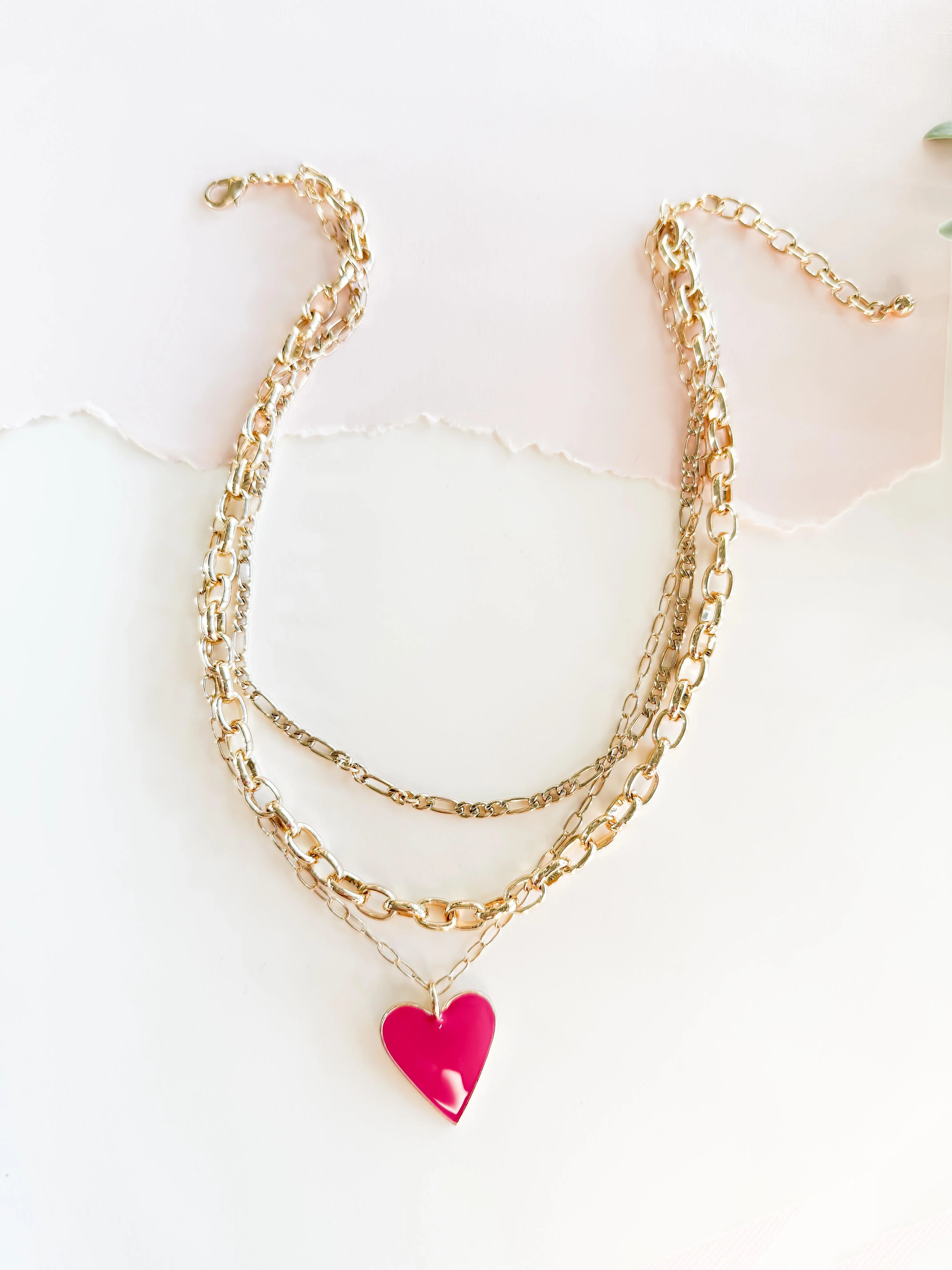 Golden Heartline Necklace