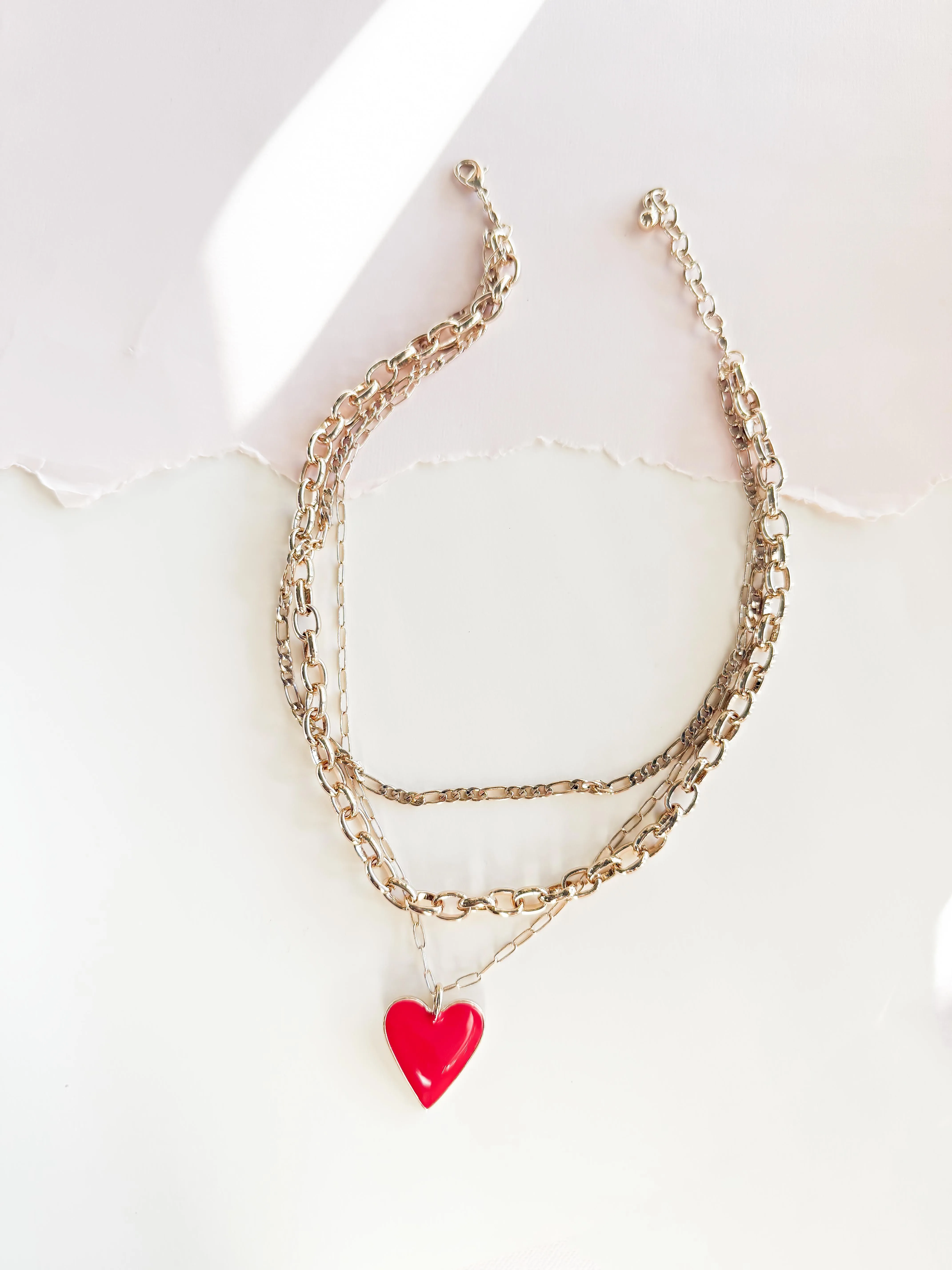 Golden Heartline Necklace