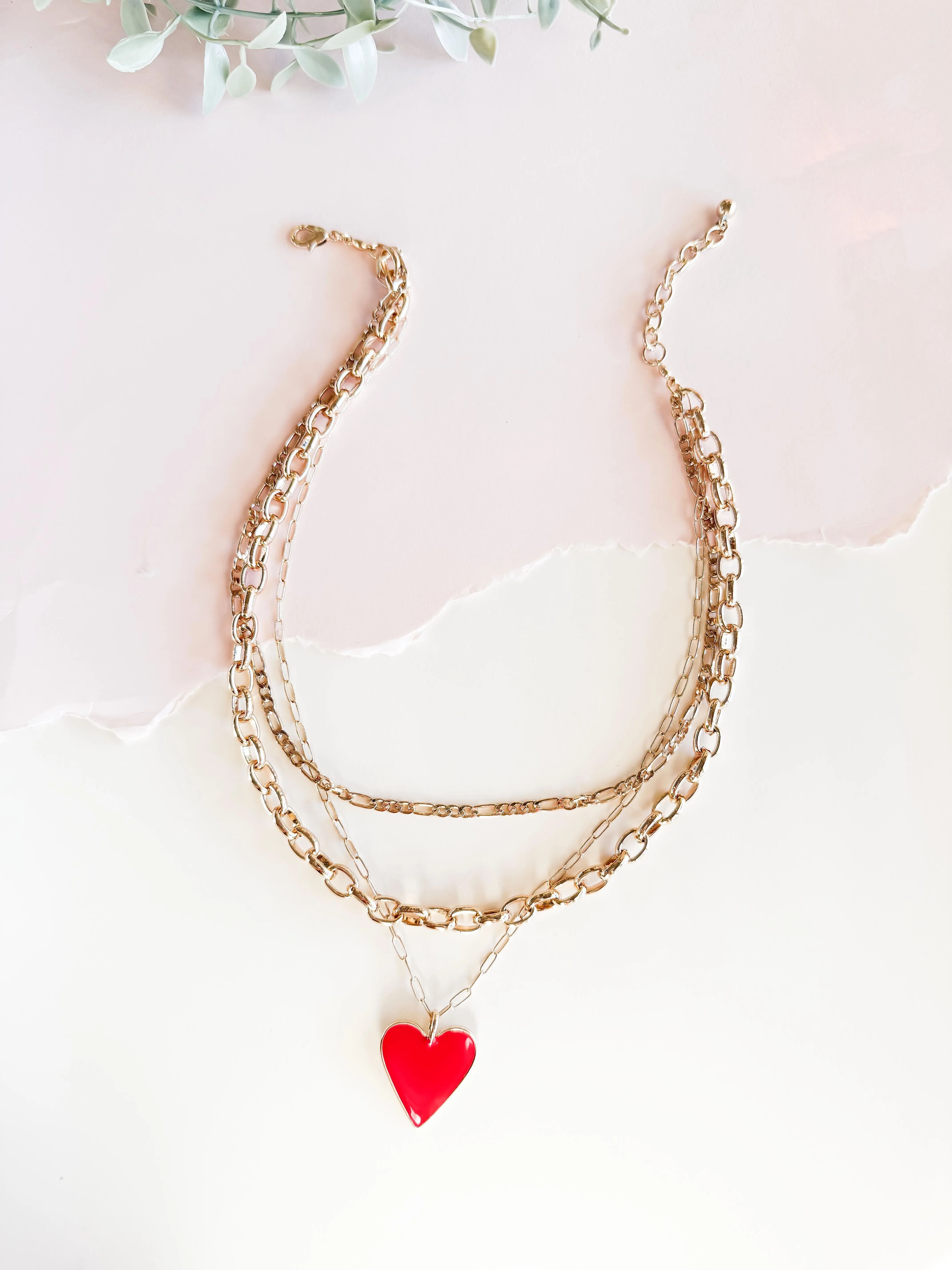 Golden Heartline Necklace