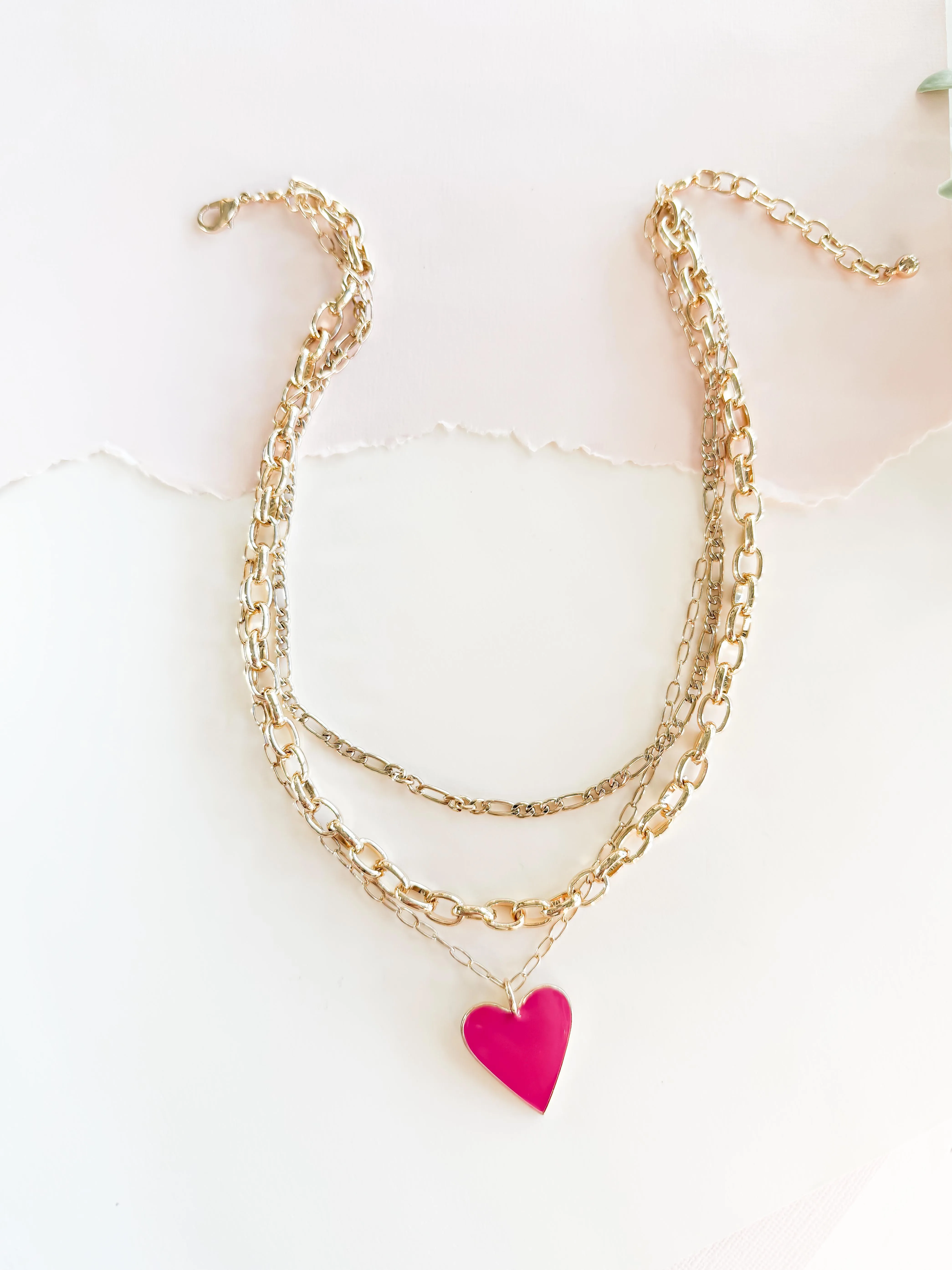 Golden Heartline Necklace