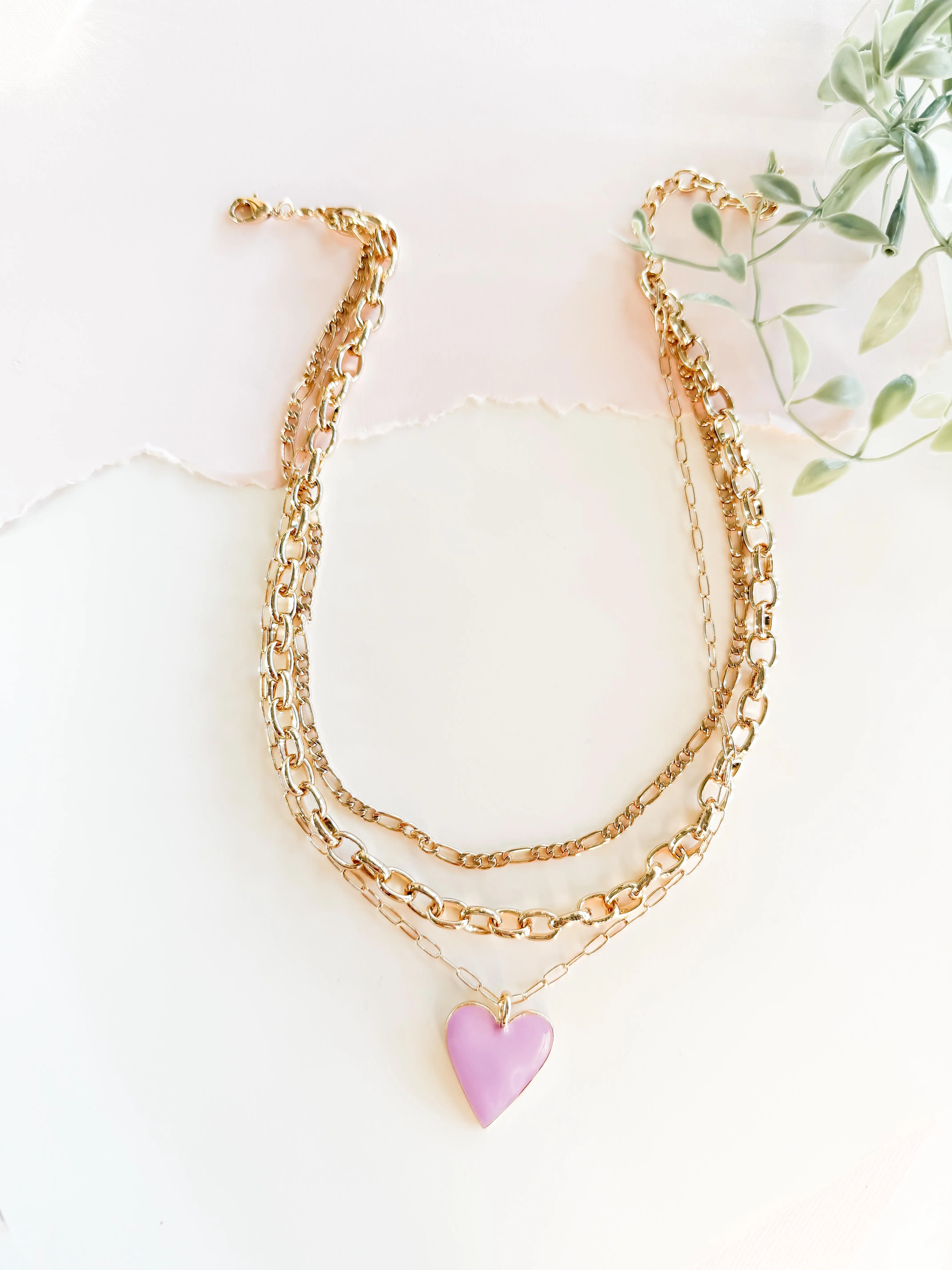 Golden Heartline Necklace