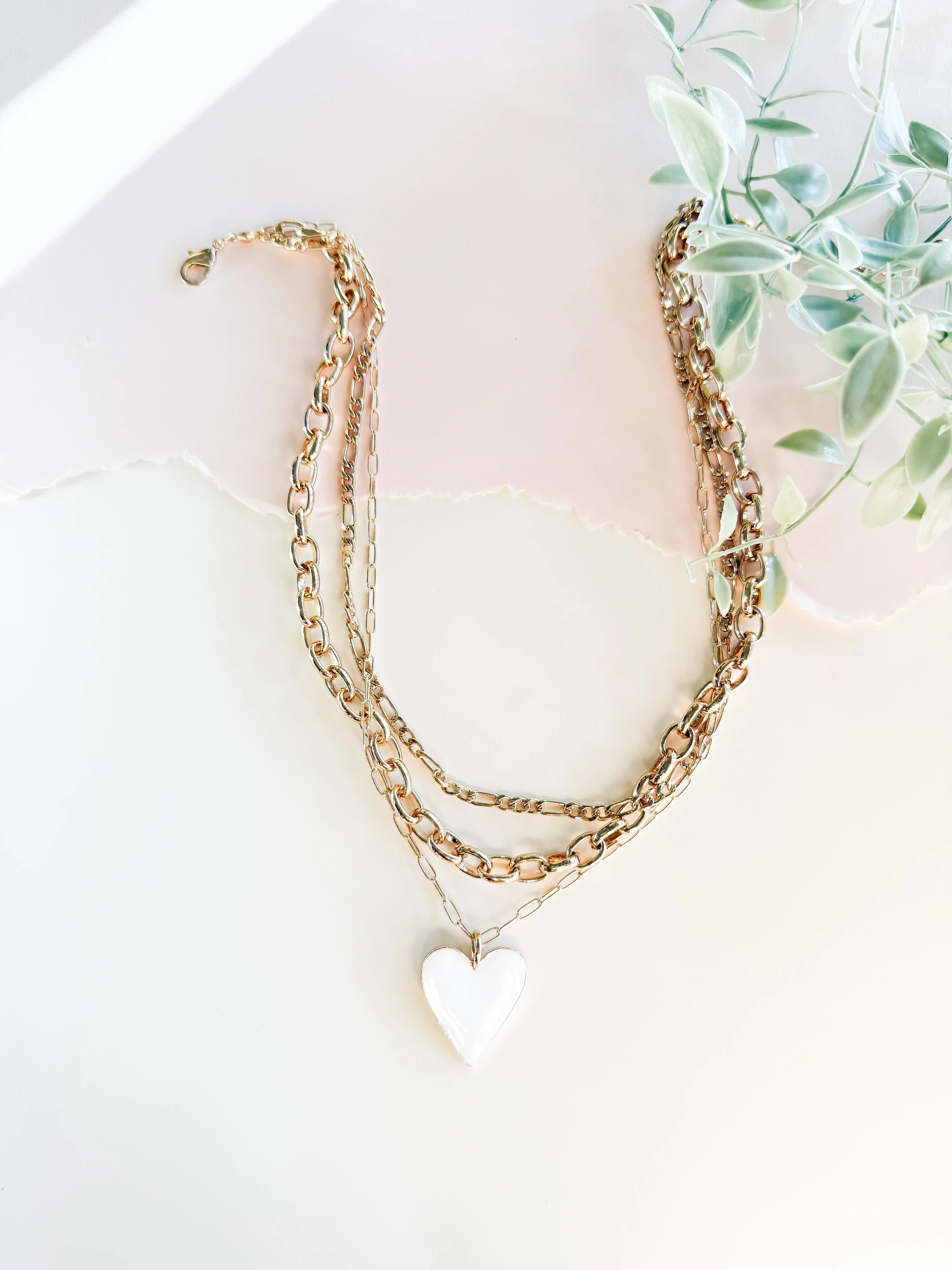 Golden Heartline Necklace