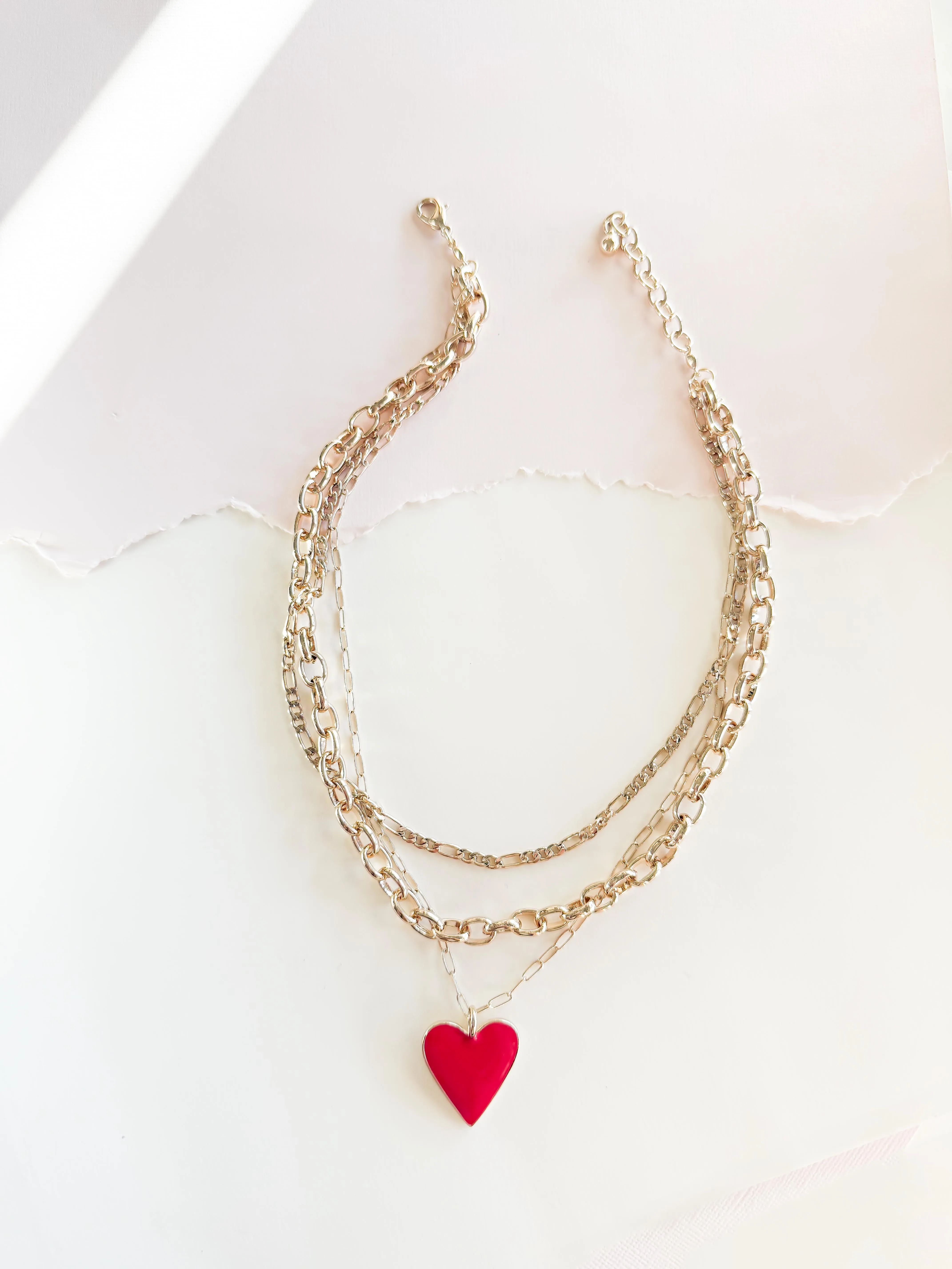 Golden Heartline Necklace