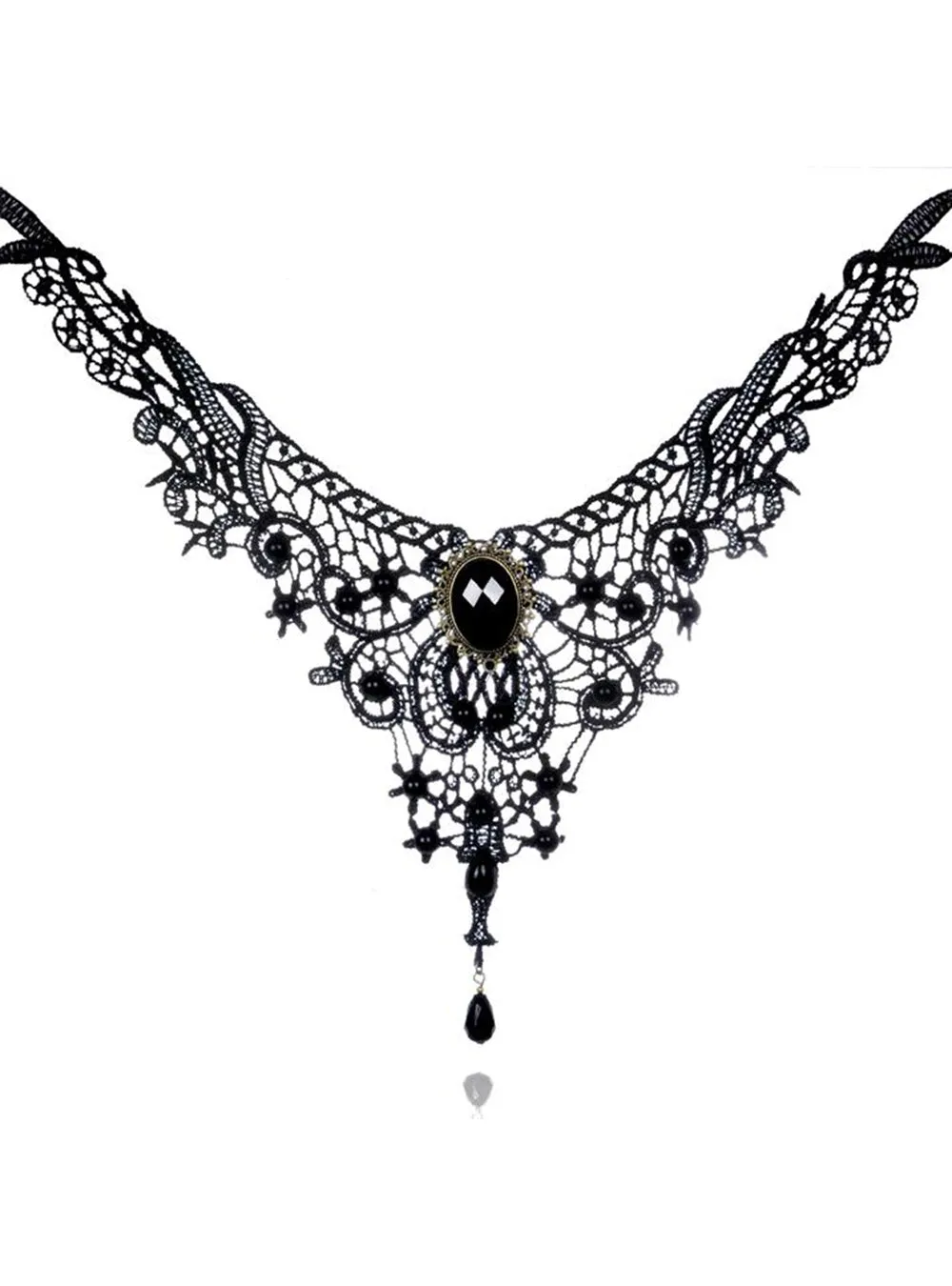 Handmade Gothic Lace Necklace Collar Necklace