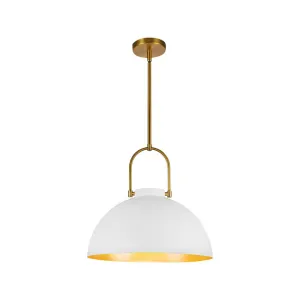 Harper 16-in White Socket Pendant