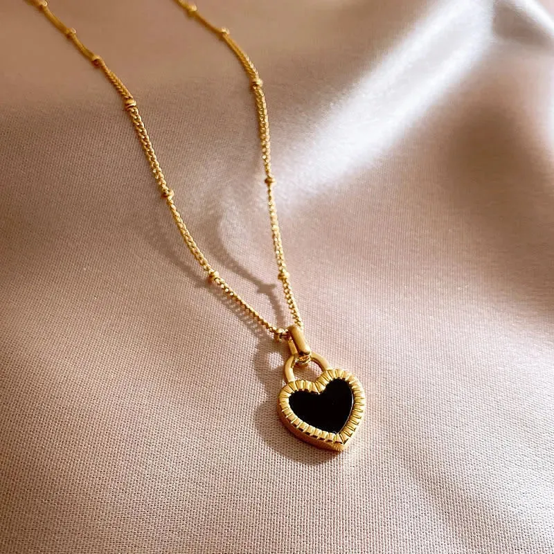 Heart Charm Locket Necklace