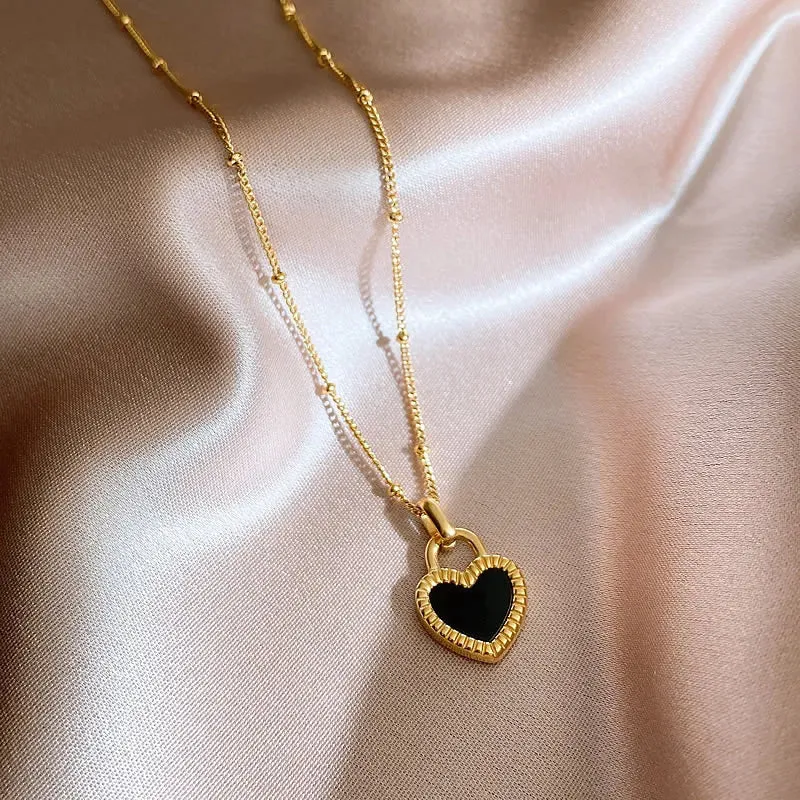 Heart Charm Locket Necklace