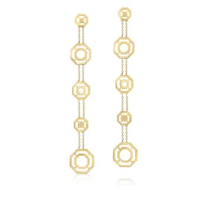 Hexagon Shoulder Dusters Earrings