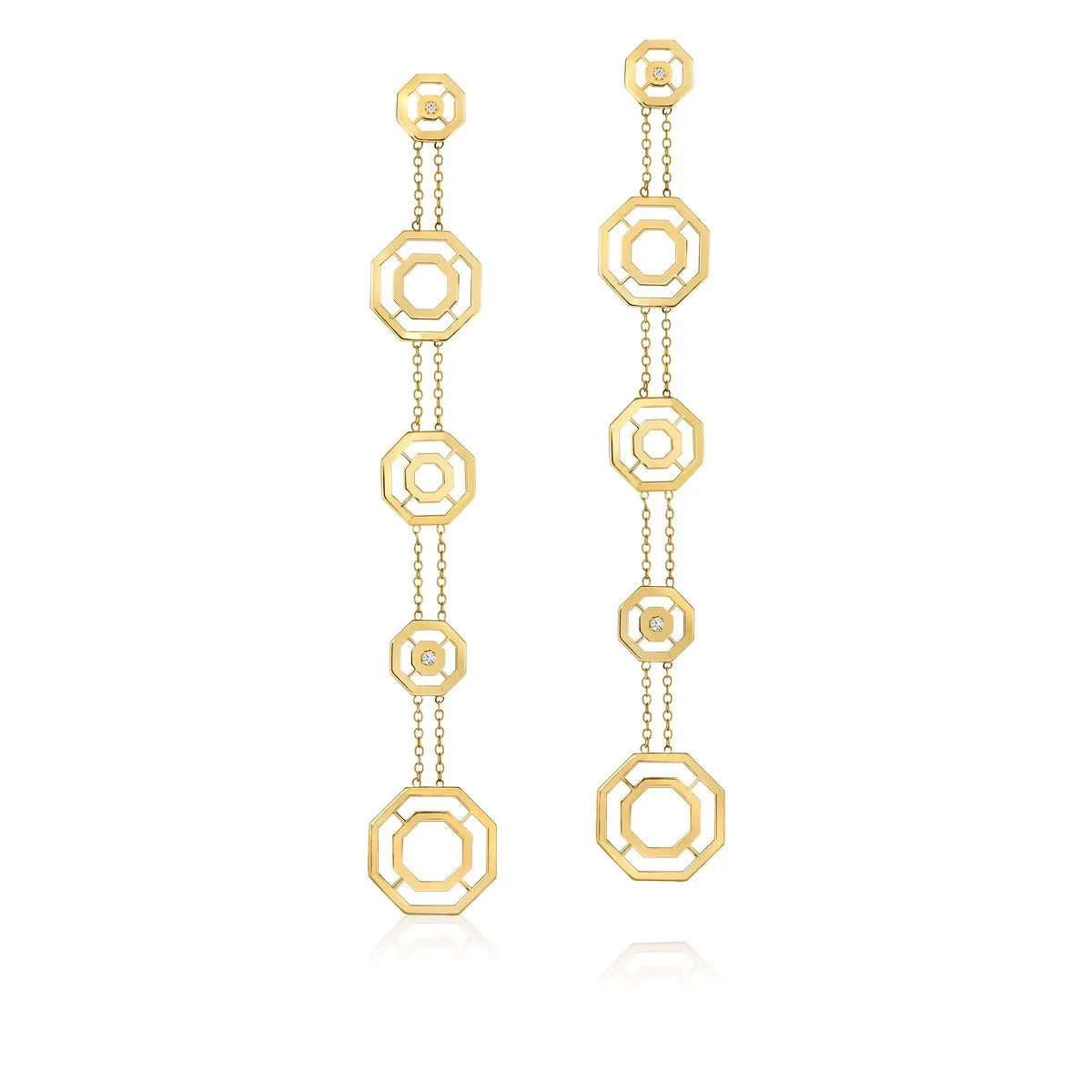 Hexagon Shoulder Dusters Earrings