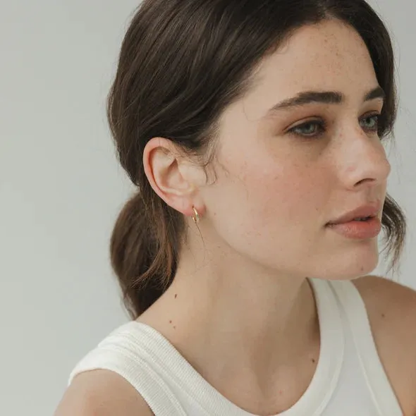 Hoop Studs Gold