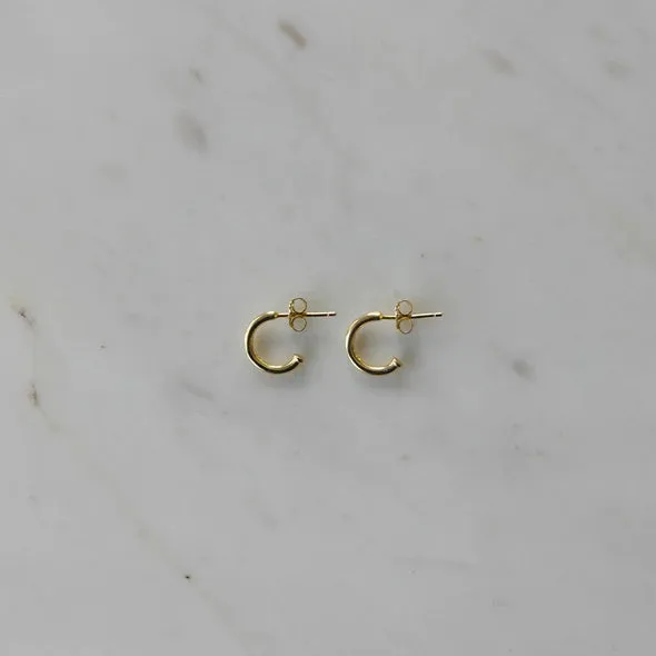 Hoop Studs Gold