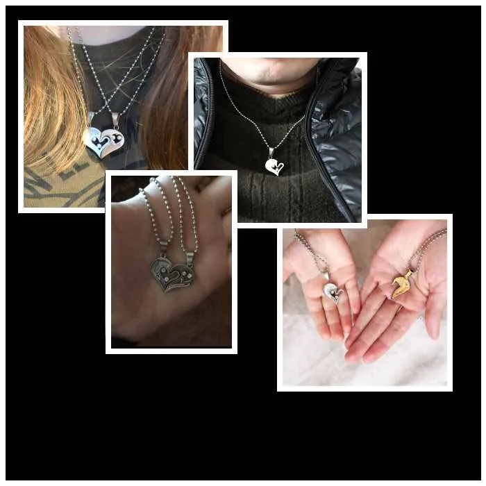 Interlocking Couples Necklaces- Titanium Steel
