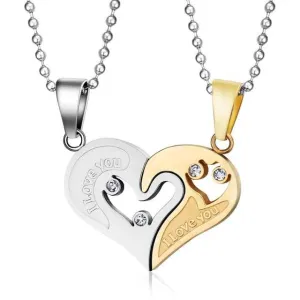 Interlocking Couples Necklaces- Titanium Steel
