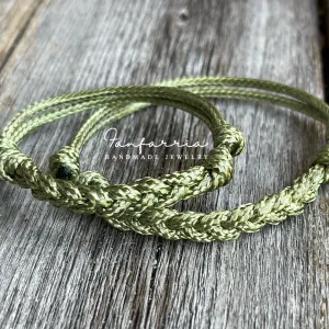 Islamorada, Olive Braid Family Bracelets, Matching Bracelets, Waterproof