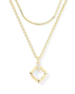 Joelle Gold Multi Strand Necklace in Ivory Mother of Pearl | KENDRA SCOTT