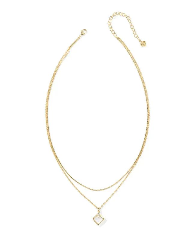 Joelle Gold Multi Strand Necklace in Ivory Mother of Pearl | KENDRA SCOTT