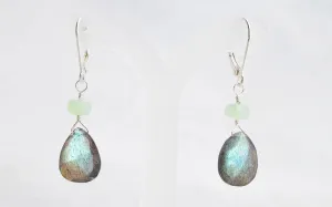 Labradorite and Chalcedony earrings