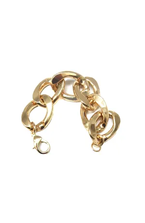 Large Gold Link Bracelet