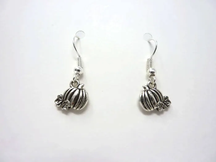 Little Pumpkin Earrings - Simple Drop Earrings. Halloween Gift. Cinderella.