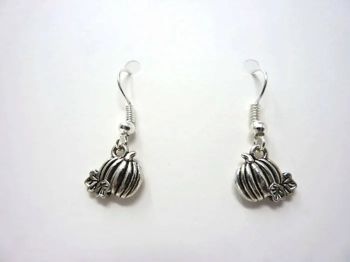 Little Pumpkin Earrings - Simple Drop Earrings. Halloween Gift. Cinderella.
