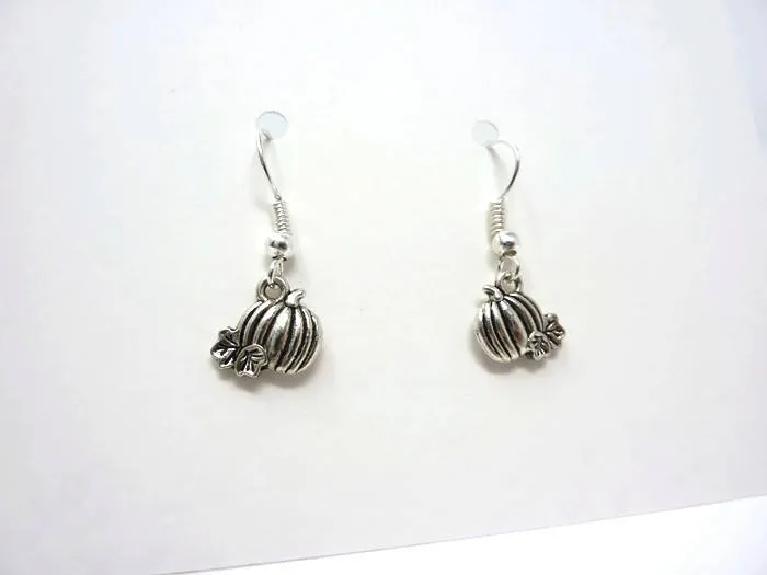 Little Pumpkin Earrings - Simple Drop Earrings. Halloween Gift. Cinderella.
