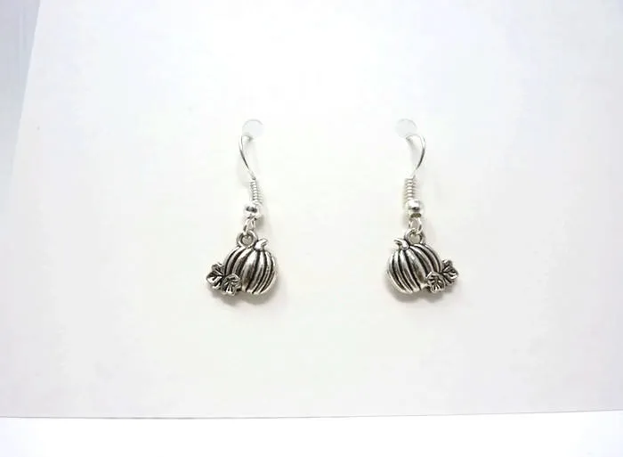 Little Pumpkin Earrings - Simple Drop Earrings. Halloween Gift. Cinderella.