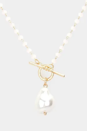 Living Life Pearl Bead Necklace