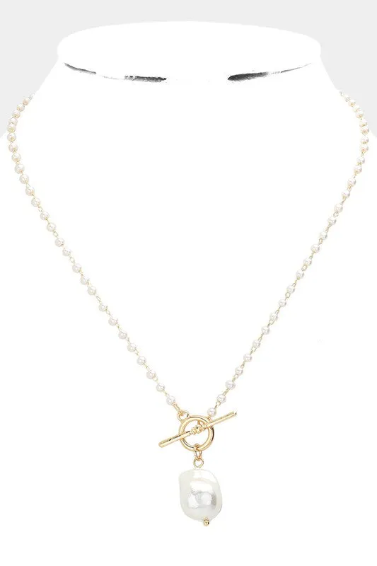 Living Life Pearl Bead Necklace