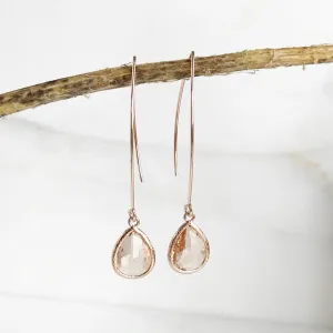 Long Champagne Glass Drop Earrings