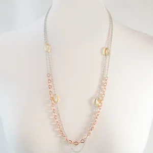 Long delicate necklace with muliple chains