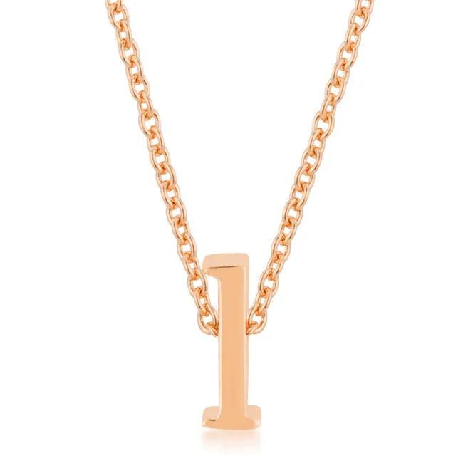 LOVCIA Rose Gold Tone Initial L Necklace
