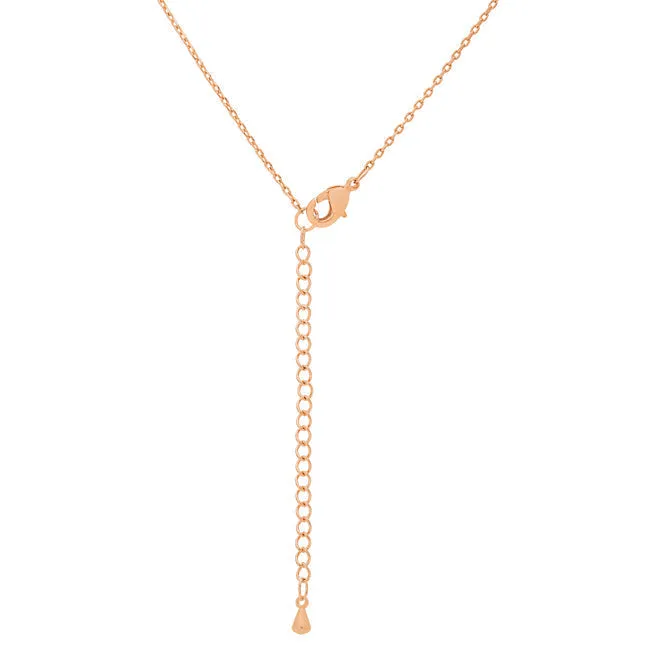 LOVCIA Rose Gold Tone Initial L Necklace