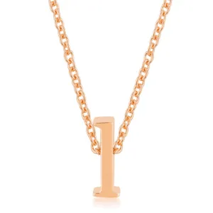LOVCIA Rose Gold Tone Initial L Necklace