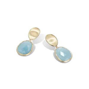 Lunaria Aquamarine Drop Earrings in 18K Yellow Gold