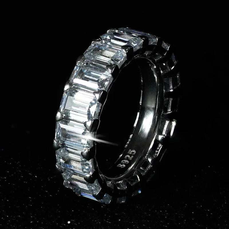 luxury 925 sterling silver wedding band eternity ring for women