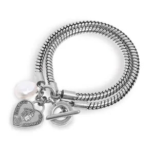 Madonna Bracelet - Heart & Pearl Silver
